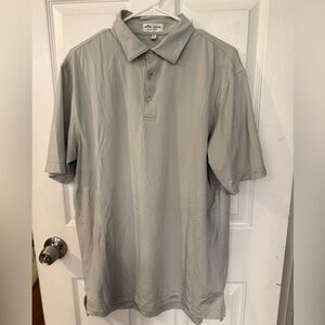 Peter Millar Light Gray Polo Shirt Large